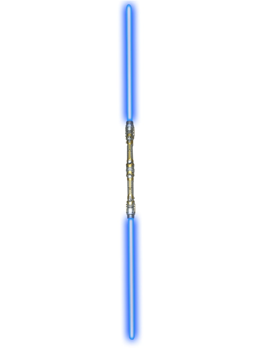 52" Blue Double Bladed Dual 2-Sided Laswer Saber Staff Light Up Toy Light Sword