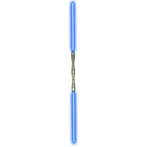 Rhode Island Novelty 52 Blue Double Bladed Dual 2 Sided Light Sword Laser Saber Staff Toy Walmart Com