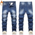 thumbnail image 3 of XEGLSBU Boys Denim Pants Distressed High Street Casual Long Jeans for Tween Comfortable Stretch Trousers Autumn Blue Size 11-12 Years, 3 of 10