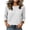 White, variant on Noric Women's 3/4 Length Sleeve Tops Crew Neck Ribbed Knit Pullover Casual Loose Fit Lightweight Blouse