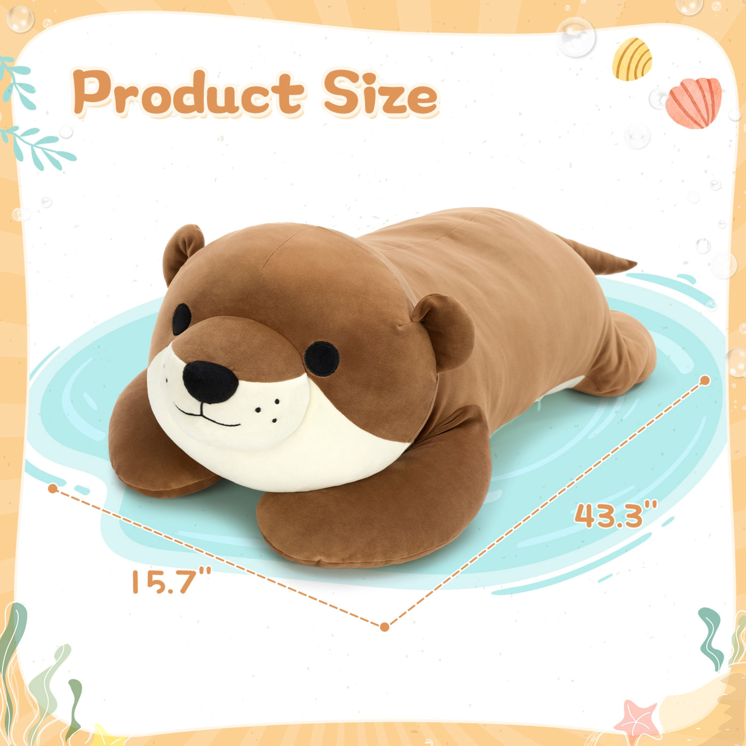 Tezituor 43.3'' Otter Stuffed Animal Giant Otter Body Pillow Toy