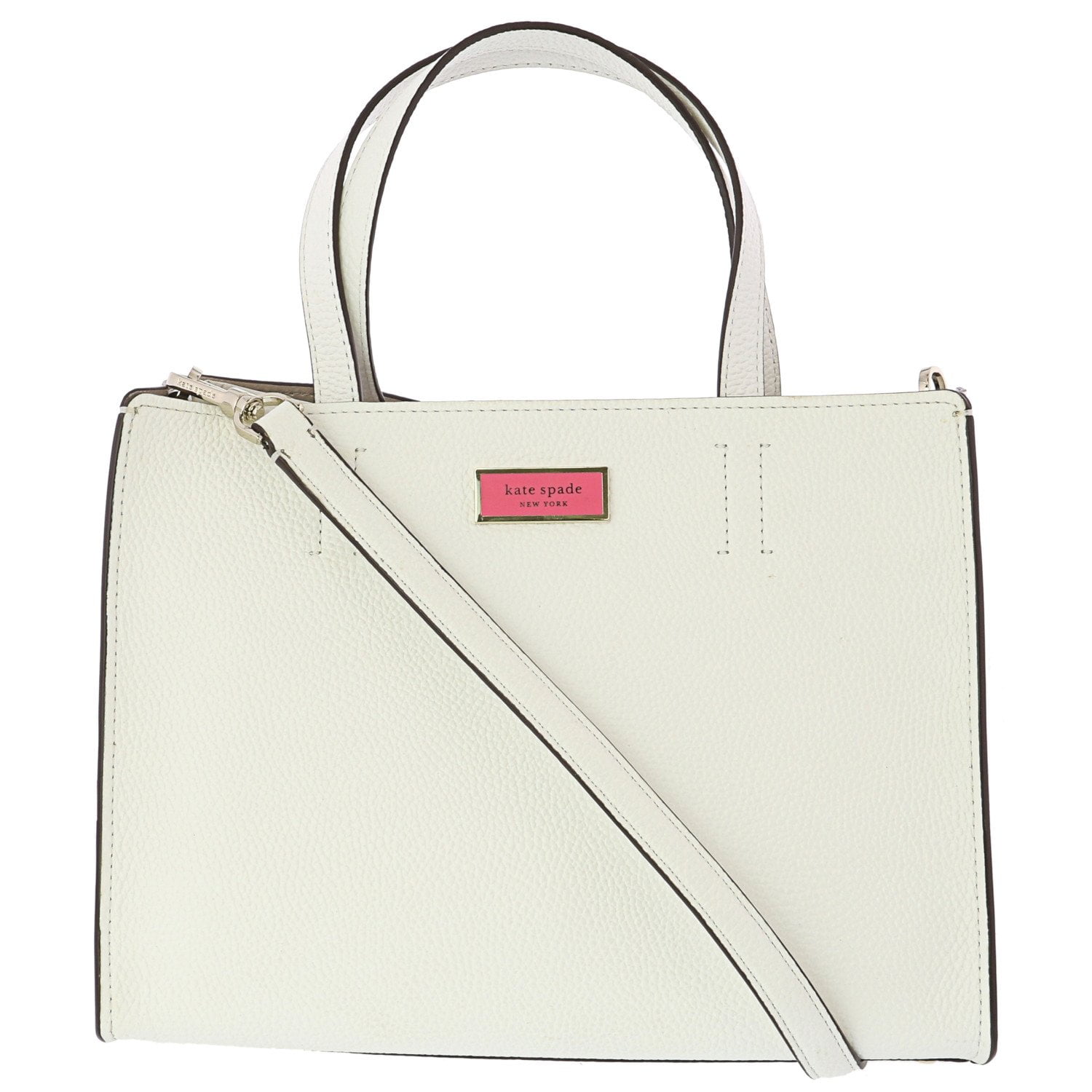 Kate Spade Women's Medium Sam Satchel Leather Shoulder Bag Optic