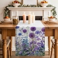thumbnail image 2 of Table Runner 72 Inches Long for Kitchen Dining, Watercolor Floral Dresser Scarf Farmhouse, Dining Table Decorations for Wedding/Parties, Spring Garden Onion Flowers Lavender Plants 16 x 72 In, 2 of 8