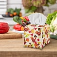 thumbnail image 5 of FUIALDOLG Cute Tissue Box Cover Square Waterproof PU Leather Car Tissue Holder Tissues Boxes Organizer for Bathroom Vanity, Night Stands, Office, Home, Kitchen (Cool Turkey), 5 of 7