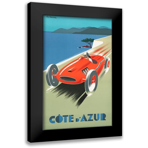 Fix Masseau, Pierre 10x14 Black Modern Framed Museum Art Print Titled - Cote DAzur