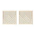 thumbnail image 2 of WLPZXP 2 Pieces Geometric Wood Wall Art Wood Abstract Wall Panels,Hollow Line Art Decor maple color, 2 of 9