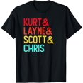 thumbnail image 1 of Kurt & Layne & Scott & Chris Grunge Distressed Font T-Shirt - Black - 2XL, 1 of 4