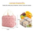 thumbnail image 7 of XXXFLOWER Lunch Box for Women Men Large Insulated Lunch Tote Bag Cute Cooler Bag with Pockets (Corduroy pink flower), 7 of 7