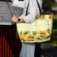 thumbnail image 7 of KLL Sunflowers On A Yellow Background Print Large Beach Tote Bag Women Waterproof Sandproof Zipper Beach Tote Bag for Pool Gym Grocery Travel with Wet Pocket, 7 of 7