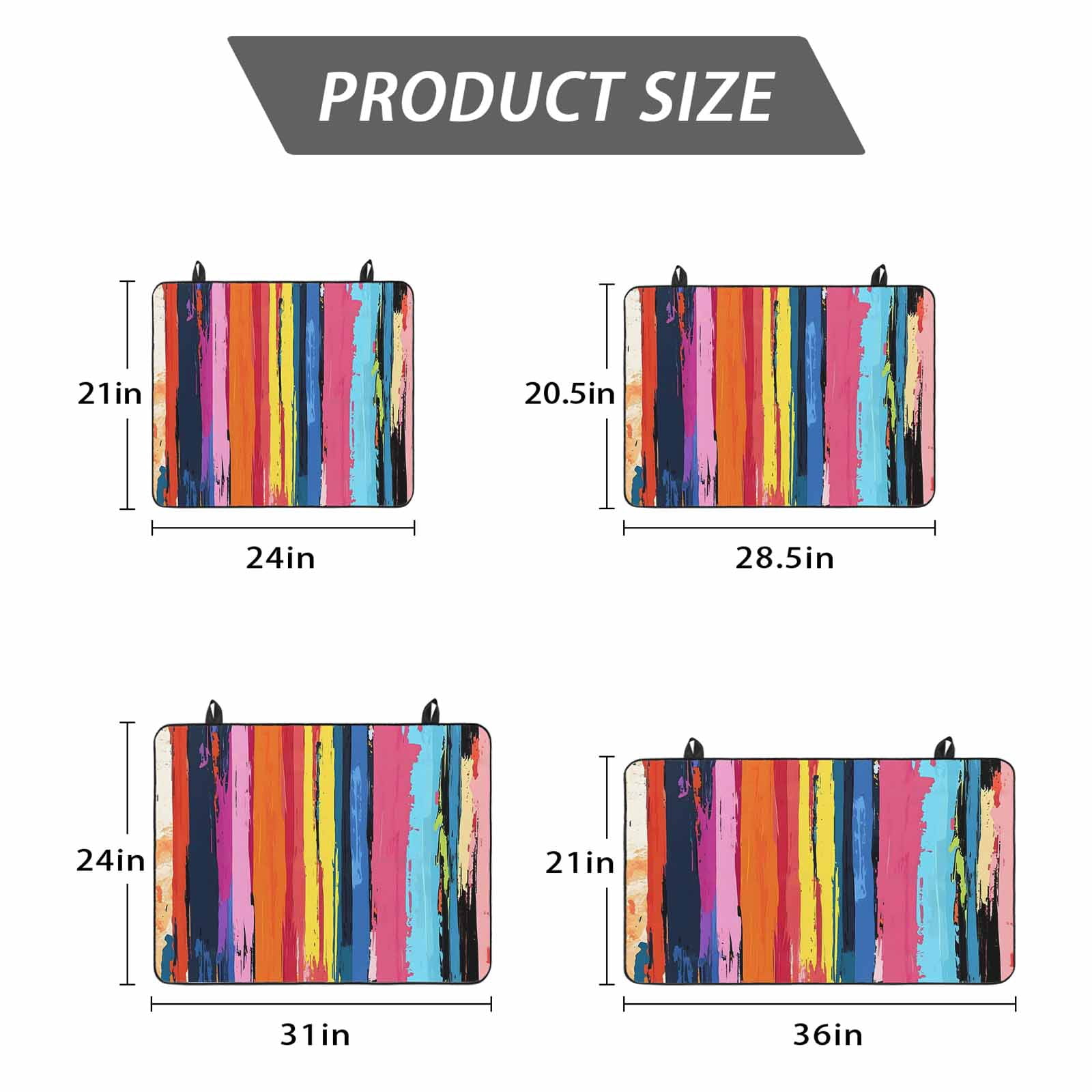 Colorful Striped Stove Top Cover for Electric Stove, Heat-proof & Non Slip Glass Top Stove Cover Protector, Modern Rainbow Abstract Graffiti Art Kitchen Flat Cooktop Rubber Mat 24x21 Inches