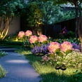 thumbnail image 4 of Garden Lights Solar Flower Light,LED Solar Powered Outdoor Light Decor for Yard Walkway Patio Balcony Lawn,Hydrangea Artificial Flower Decor,Romantic garden decoration, 4 of 6
