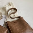 thumbnail image 2 of Bolso de hombro Retro para mujer, bolso Hobo de cuero PU de gran capacidad, bolso de viaje informal, 2 of 8
