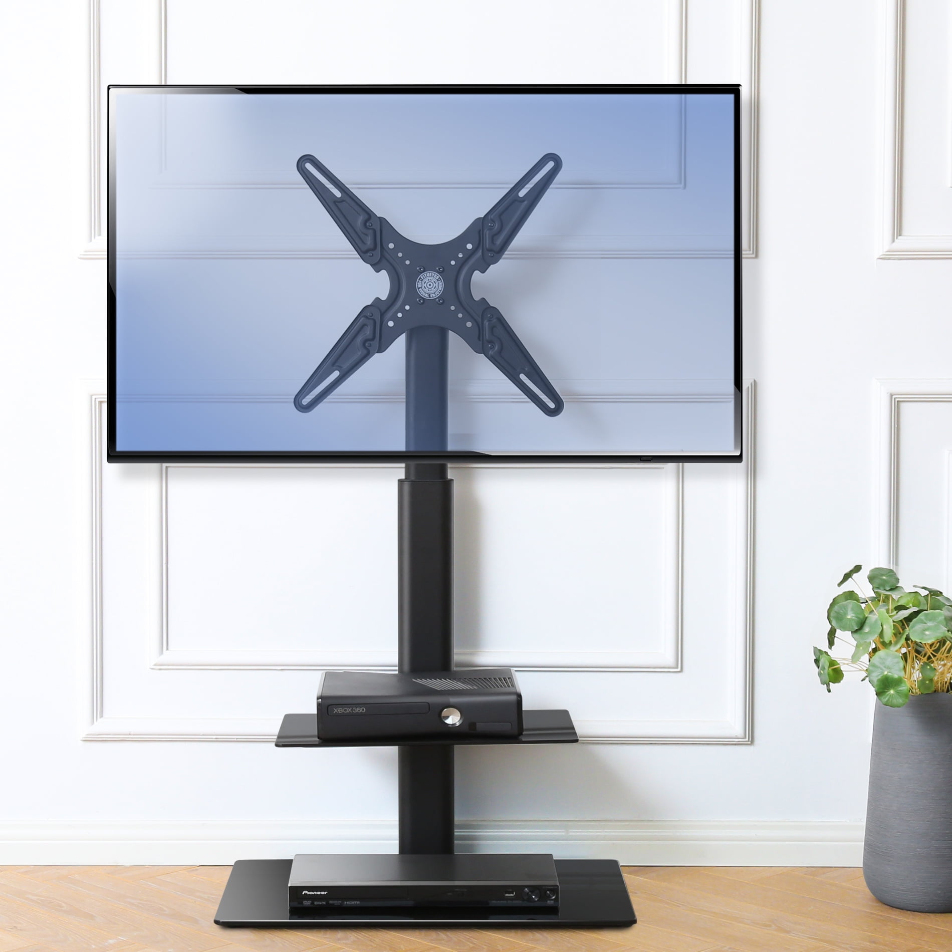 FITUEYES Swivel TV Stand Floor TV Mount For TVs 19 55 Height 