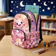 thumbnail image 3 of Yuyamidu Pink Axolotl School Backpack for 3-6 Grade Girls 4Pcs Elementary School Rucksack Set with Lunch Bag, Pencil Case and Water Bottle Bag for Daily Use, 3 of 7