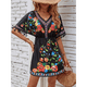 thumbnail image 5 of Vestido Bordado de Fiesta para Mujer, para Vacaciones en la Playa, Talla Grande, Corta, Estilo Bohemio de Verano con Bolsillo. Negro L, 5 of 10