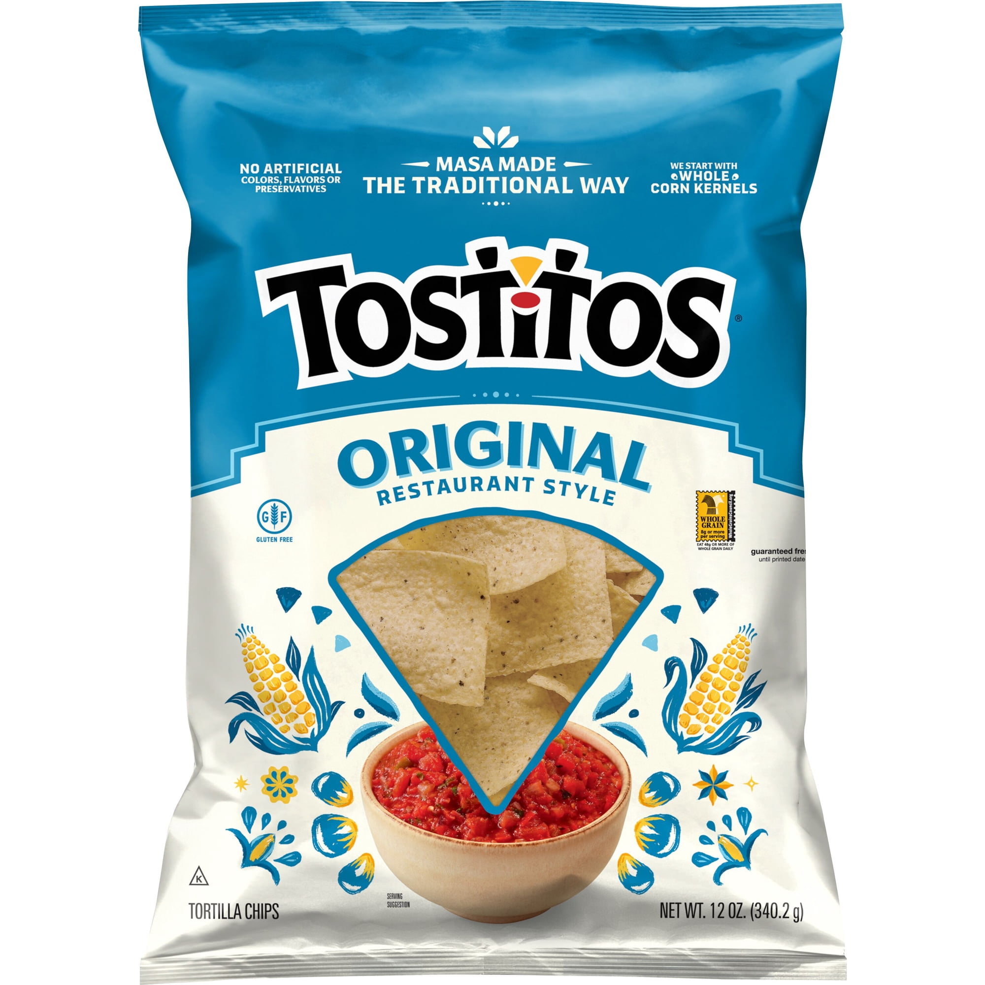 Tostitos Restaurant Style Original Tortilla Chips, 12 oz Bag