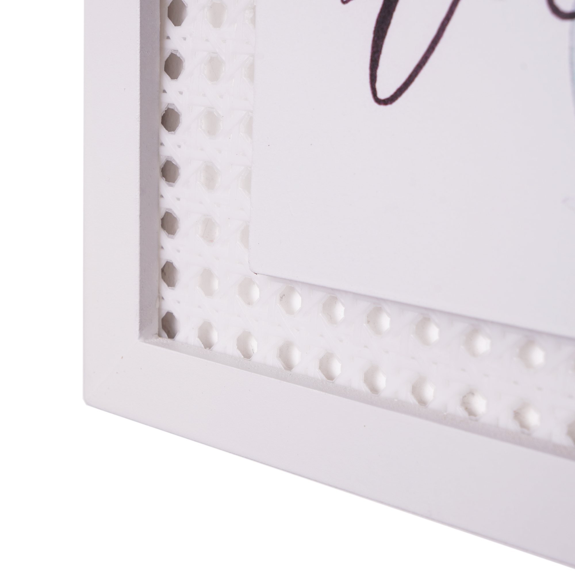 Welcome Floral Rattan Wall Plaque 9" x 15"