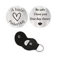 thumbnail image 2 of Moneda de decisión con palabras motivacionales como regalo para enamorados. Llaveros de acero inoxidable, colgantes para llaves de coche, regalo de bolsillo de PU., 2 of 6