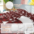 thumbnail image 2 of Christmas Bedding Duvet Cover Set Queen Size 4 Pieces Santa Claus Elk Pine Snowflakes Winter Plaid Bedding Set with Zipper Closure, 1 Comforter Cover 90x92 Inches 1 Flat Sheet & 2 Pillow Cases, 2 of 7