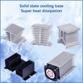 thumbnail image 4 of ruzhgo Métal Relais Chauffe Dissipation Base Professionnel Résistant à la Chaleur T Forme Solide Support Support Radiateur Partie Accessoires 1 Phase Blanc 80mm 3 Phase 150mm, 4 of 6