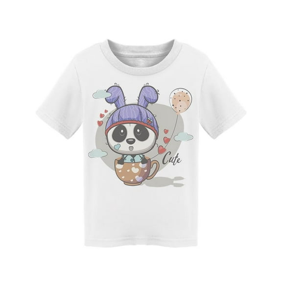 Cute Panda In Cup Of Tea T-Shirt Toddler -Image by Shutterstock,  3 Toddler