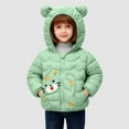 thumbnail image 2 of Staki Kids Boy's Waterproof Puffer Cotton Jacket Warm Fleece Lined Down Coat Thick Hooded Winter Coat Boy Winter Coat(Green,4-5 Years), 2 of 6