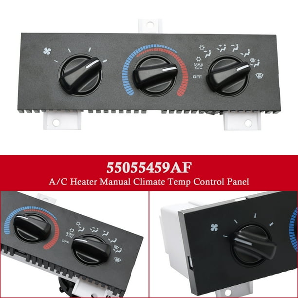 Panel de control de temperatura de clima manual del calentador de A/C 55055459AF para Dodge Ram Van 98-03