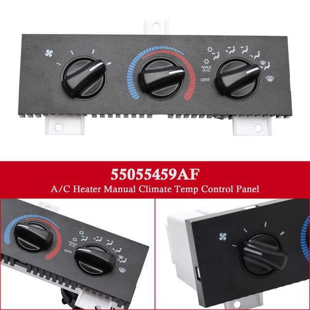 Panel de control de temperatura de clima manual del calentador de A/C 55055459AF para Dodge Ram Van 98-03
