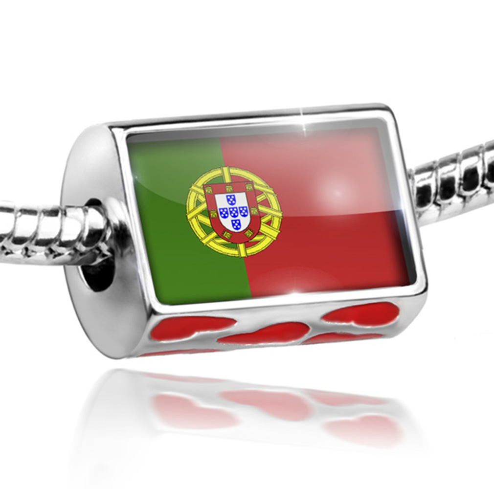 Bead Portugal Flag Charm Fits All European Bracelets by NEONBLOND