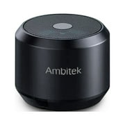 Ambitek Portable Bluetooth Speakers Outdoor Wireless Bluetooth Speaker with IPX5 Waterproof, HD Sound, 12H Playtime, Built-in Speakerphone, Easy Pairing for Home/Travel/Play/Sport-Black
