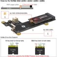 thumbnail image 3 of Geekworm X1001 PCIe to M.2 HAT Key-M NVMe SSD PIP PCIe Peripheral Board for Raspberry Pi 5 Support M.2 2230/2242/2260/2280 SSD, 3 of 7