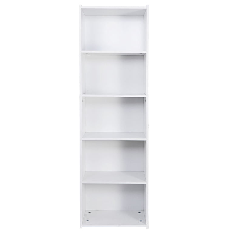 White 5 Tier Wall Shelf Unit – Floating Shelves For Shoes, Books, Decor | Vertical Storage For Bedroom, Living Room, Office