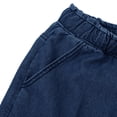 thumbnail image 4 of Dwellite Jean Shorts Womens 2026 Summer Casual Lightweight High Waisted Comfy Stretchy Pull on Trendy Drawstring Denim Short Blue 3XL, 4 of 7