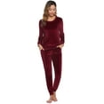 thumbnail image 3 of Purcoar Tracksuit Sets for Women 2 Piece Sweatshirt Tracksuits Sportswear Velour Baseball Jersey with Pocket, 3 of 5