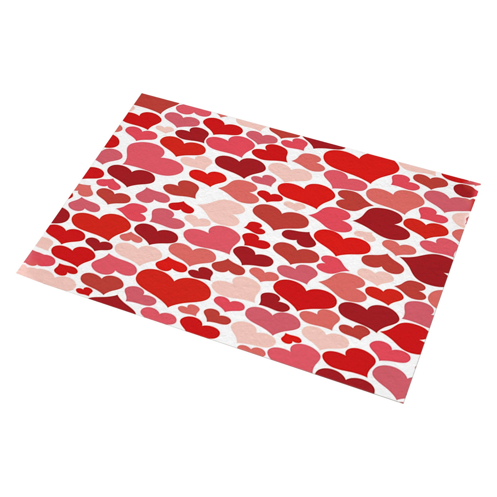 WUJDF Valentine's Day Welcome Door Mat Seasonal Holiday Anniversary Wedding Home Decorations Non Slip Rugs Washable Winter Holiday Doormat (1Pc/27.5"X15.7")