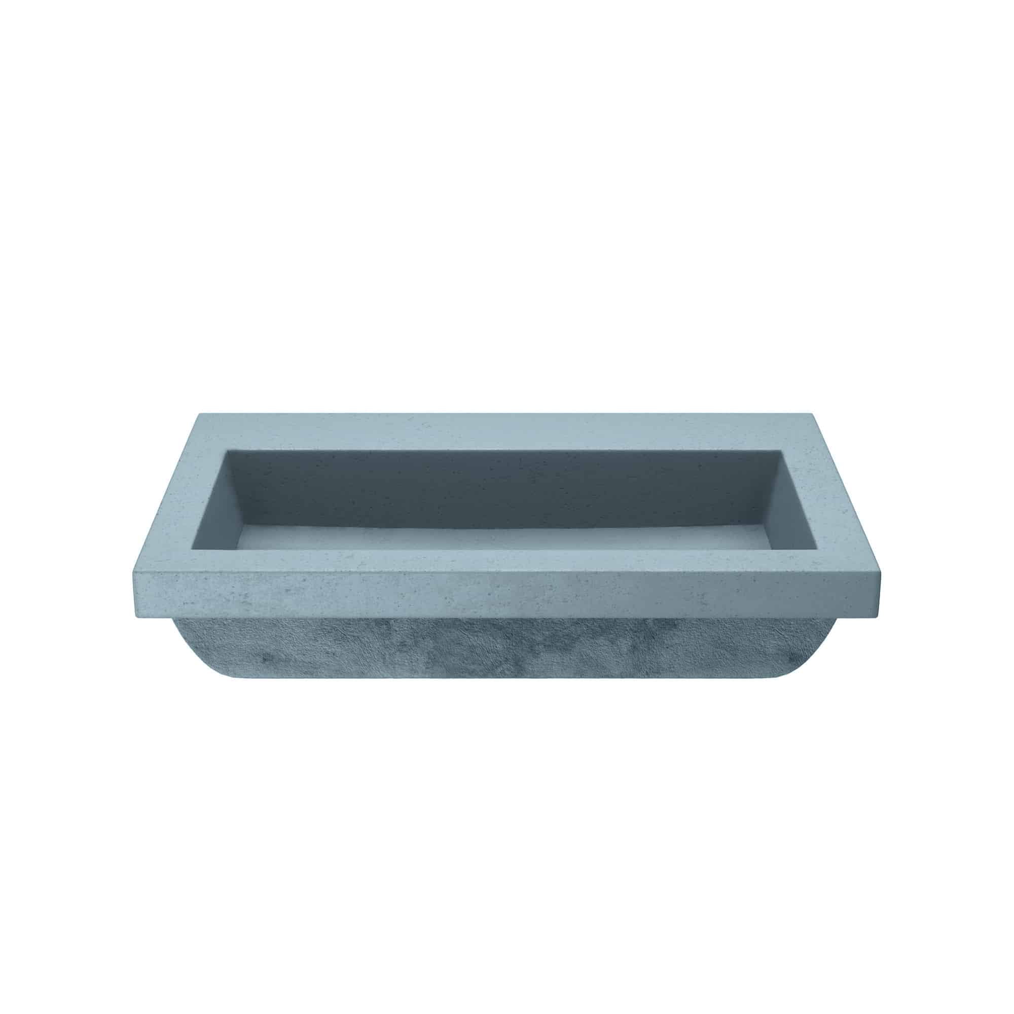 Native Trails NSL3019-SX Nativestone 30" Rectangular Concrete Drop In Bathroom Sink -