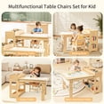 thumbnail image 4 of Kids Desk and Chair, Toddler Play Activity Table with Storage Shelves, Wooden Art Desk for Drawing Playrooms Daycare Classroom, 4 of 8