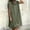 Army Green, variant on Casual Summer Dresses For Women Sevevn Women's Summer Imitation Cotton And Linen Lapel Solid Color With Pockets Shoulder Drawstring Dress