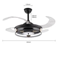 thumbnail image 2 of Modern Black Ceiling Lamp With Retractable Fan, 2 of 8