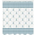 thumbnail image 3 of Ambesonne Anchor Shower Curtain, Abstract Stripes Chain, 69"Wx75"L, Slate Blue White, 3 of 3