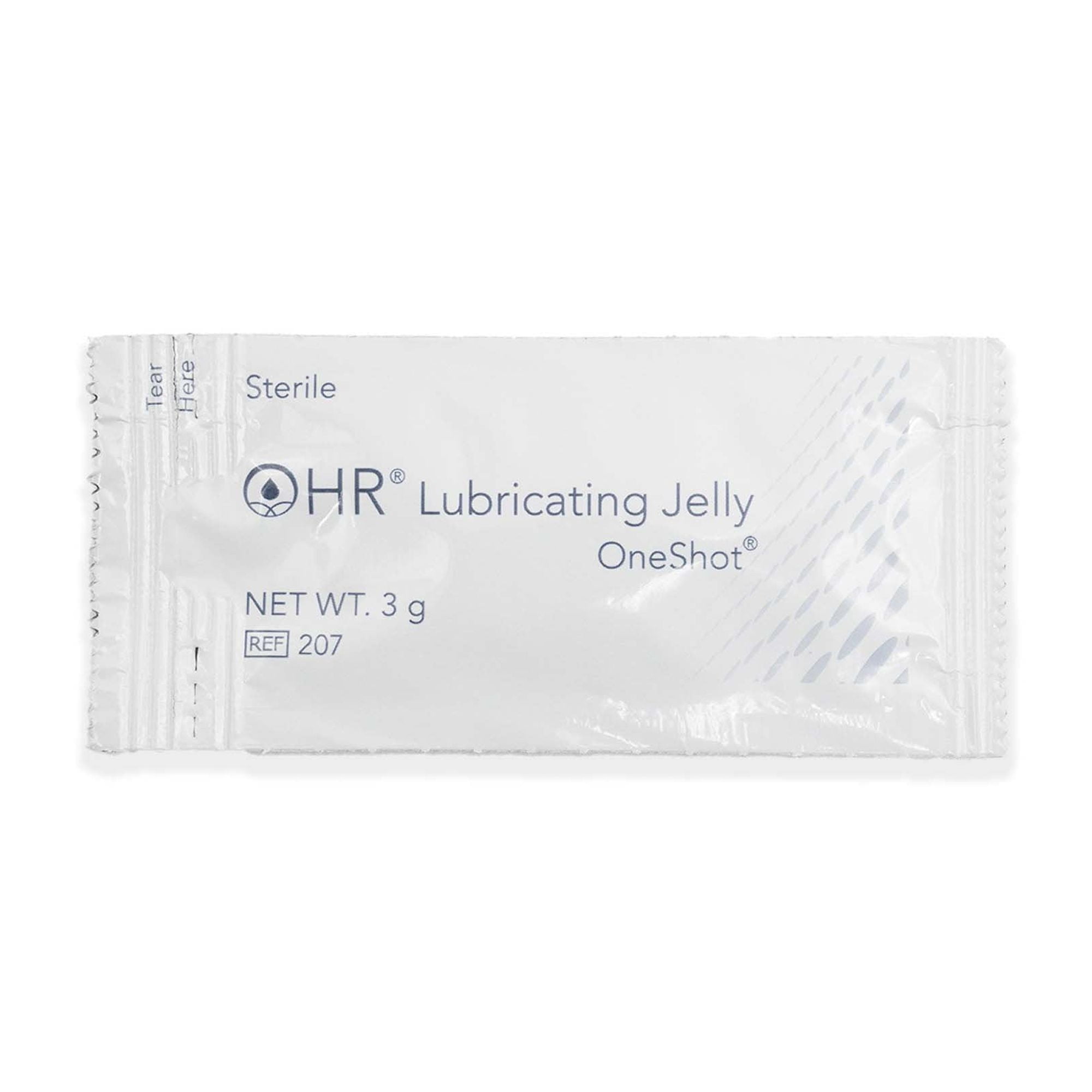 HR One Shot Lubricating Jelly Sterile 3 Gram Individual Packet 144