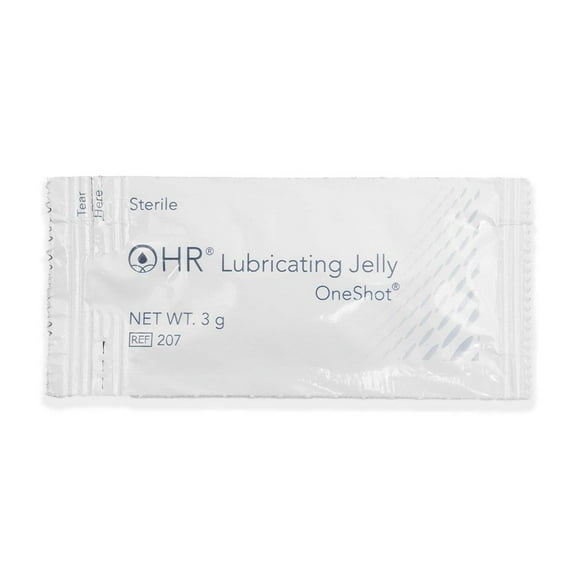 HR One Shot Lubricating Jelly Sterile 3 Gram Individual Packet 864 per Case 207