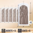thumbnail image 4 of HWZWT Hanging Vacuum Storage Bags for Clothes, Side-Widen Space Saver Bags 6 Long, Clear Large Compression Bag 6 Pack, Closet Organizers and Storage 6-long L, 4 of 5