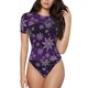 thumbnail image 1 of Fotbe Snowflake Gradient Purple Body de Mujer con Cuello Redondo y Mangas Cortas, Sin Mangas Ajustado, Suave, Cómodo y Básico-X-Large, 1 of 7