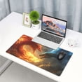 thumbnail image 5 of Bingfone Red And Blue Fire Dragon B Large Gaming Mouse Pad,Extended Desk Mousepad with Stitched Edges,Non-Slip Base,Water Resist Keyboard Pad for Gamer, Office & Home, 29.5 x 16 in, 5 of 6
