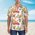 thumbnail image 2 of Fuzoiu Autumn Harvest Truck Print Hawaiian Shirt for Men, Summer Beach Casual Short Sleeve Button Down Shirts, Men’s Beach Summer Shirts with Pocket,Large, 2 of 7