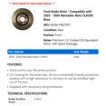 thumbnail image 2 of Front Brake Rotor - Compatible with 2003 - 2006 Mercedes-Benz CLK500 Base 2004 2005, 2 of 2