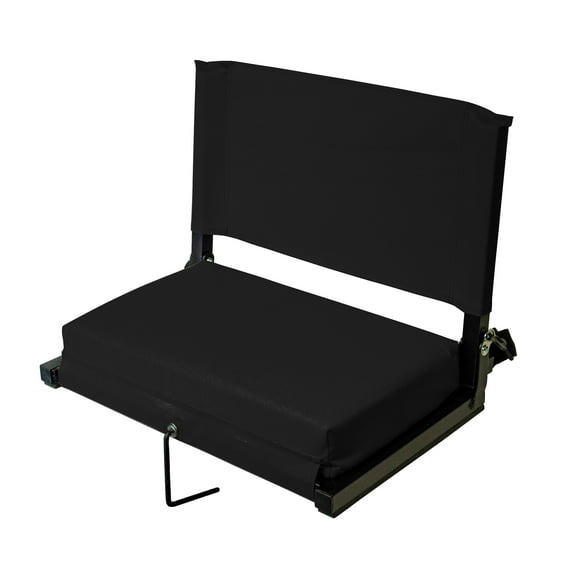 Stadium Chairs for Bleachers with Back Support by Outdoor Leisure Products, Large Ultra-Padded Seat for Complete Comfort, Easy Carry Handle with Adjustable Shoulder Strap