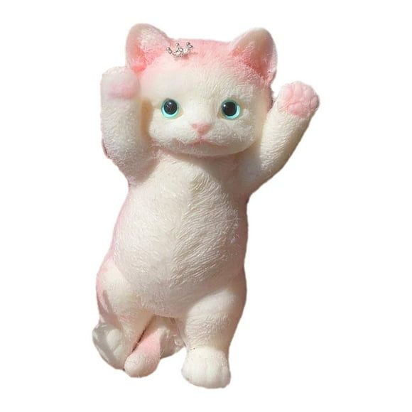 Chubby Cat Squishies Toys,4 x 8 inch Handmade Cat Squeeze Toys,Cute Soft Cat Squishies Stress Balls Toys Fidget Toys,Stress Relief Sensory Toys Gifts for Christmas and Birthday X6H7
