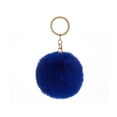 thumbnail image 2 of Fuzzy Ball Keychain Supple Comfortable Lovely Key Rings Adorable Practical Key Chains Women for Children Adults Elderly Students Dark Blue 9cm, 2 of 7
